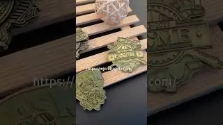 Custom Antique Bronze Metal Badges with 3D Detail - Factory Direct