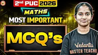 Most Important MCQs &ndash; Part 2 🔥 | 2nd PUC Maths | Vaishnavi Ma&rsquo;am