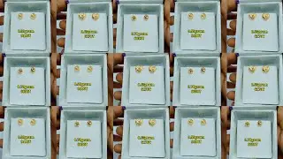 All Gold Tops Under 1 Gram 2025 || Very Very Lightweight Ear Tops For Daily Wear