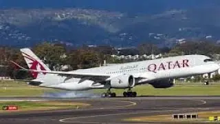 Qr914 Qatar airways Airbus a350 900 doha to Adelaide landing