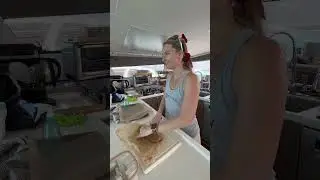 DITL private chef on a yacht #sailing #yacht #belowdeck #catamaran #bahamas