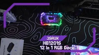 Распаковка док-станции JSAUX HB1201S RGB, карты захвата Guermok 4k60 и кольцевого адаптера для об...