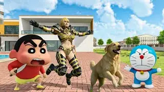 🎯Indian Theft Auto Simulator Game Me Aayi trending girl | Shinchan VS Doremon  😭😭