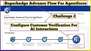 Configure Customer Verification for AI Interactions | Superbadge: Advanced Flow for Agentforce