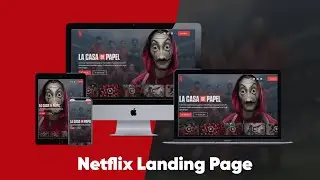 Netflix Website Landing Page Using HTML and CSS | Money Heist | Responsive Design
