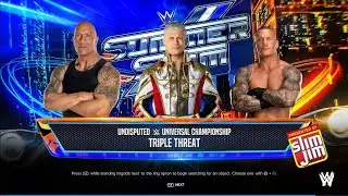 Cody Rhodes Vs The Rock Vs Randy Orton - Undisputed Tittle Match At SummerSlam | WWE 2k24