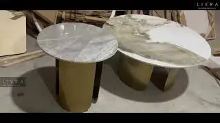 Modern Marble Coffee Table With Side Table | Lixra Model ID:- SB1249