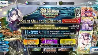 FGO NA - 20M DL Campaign Banner(J'Alter) roll