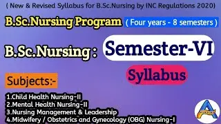 B.Sc.Nursing Semester - VI Syllabus//B.Sc.Nursing//Semester six Syllabus /content/unit