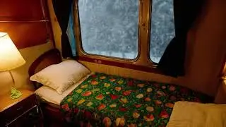 Cozy Train Cabin to the Far Away 🚆 | Wind, Snow & Rail Sounds for Sleep #nature #tranquil #relax