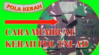 cara membuat kerah baju pdl tni ad
