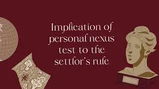 Personal Nexus Rule in Charitable Trusts