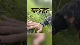 Touching Grass For The First Time In His Life