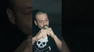 Man Toking Up: Puff, Puff, and a Big Smile!#weed #smoker #marijuana #420