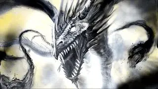Drawing a dragon - speed painting