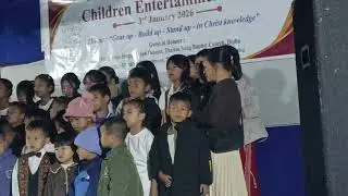 Group song with children department