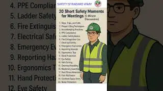 20 short safety Moments for Meetings. #safety #tbt #shorts