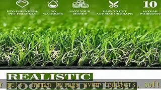 AYOHA Artificial Turf 4' x 6' with Drainage, 1.38 Inch Realistic Fake Grass Rug Indoor Outdoor Lawn
