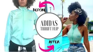 DIY: Track Jacket To Halter Top Thrift Flip ♻️✂️