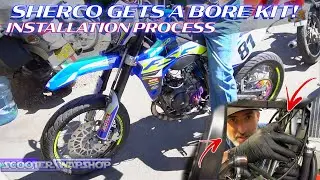 Installation process of a big bore on AM6 | Sherco Supermoto 50