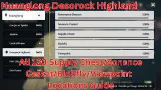 Desorock Highland All 120 Supply Chest/Sonance Casket/Blobfly/Viewpoint Location【WutheringWaves 1.0】