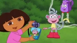 Colouring page adventure of Dora 