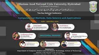 Computational Methods, Data Science and Applications | National Conference | D-2 | Session-1 | MANUU