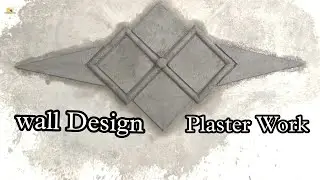 Wall Design Plaster Work / Plastering Techniques / Loft Design With Scroll Corner Design With Pipe..