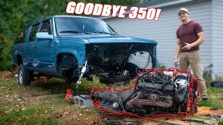 Pulling the Suburbans Engine + Frame Restoration!