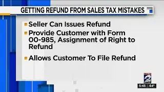 Getting refund from sales tax mistakes