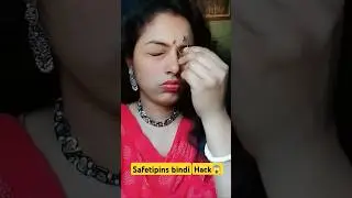 safety pins bindi hack 😱 please don't try😭#bindi #shorts #diy #shortsfeed #hack #youtubeshorts