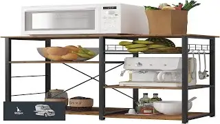 soges 3 Tier Kitchen Baker's Rack Utility Microwave Oven Stand Storage Cart Workstation