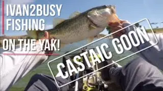 Castaic Lake LAGOON nice Bass, fishing on the field and stream kayak w/ Texas Rig Zoom Brush Hogs