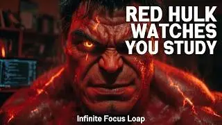 Red Hulk Study Guardian: Door Check + Smart Breaks (No Distractions!)