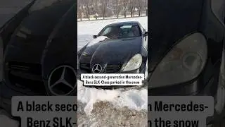 black 2nd-generation Mercedes-Benz SLK-Class - a compact 2-seat roadster with a retractable hardtop
