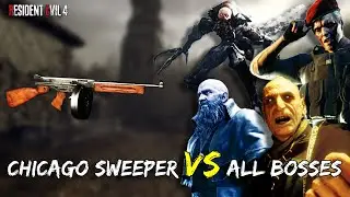 Resident Evil 4 - Max Level CHICAGO SWEEPER vs ALL BOSSES | With Timestamps | Professional