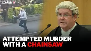 CCTV footage shows attempted CHAINSAW MURDER of police officer resulting in 10-year prison sentence