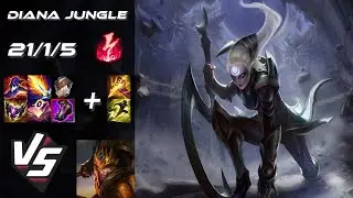JUNGLE Diana vs Jarvan IV - NA Grandmaster Patch 25.S2.8