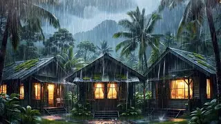 HEAVY RAIN with DEEP THUNDER Sounds - Thunderstorm Rain Sounds for Relaxing