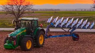 John Deere 8410R orba s Lemken Diamant 16