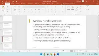 Multiple windows in Selenium Implementation
