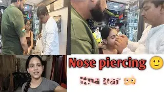 Got the material to make Radha Madhav's hut. Pratika got her nose pierced. #vlog #radhikaranaoffi...