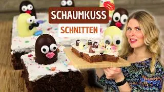 Schaumkuss-Schnitten Rezept 🥳 Faschingskuchen einfach & schnell 🥳 Süßes Party Dessert selber machen