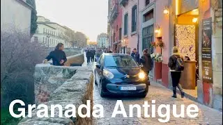 Golden Sunset Stroll from Alhambra to Plaza Puerto Real | Granada, Spain 🌅✨