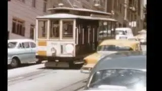 Nob Hill with Cable Cars - San Francisco CA &ndash; 1957