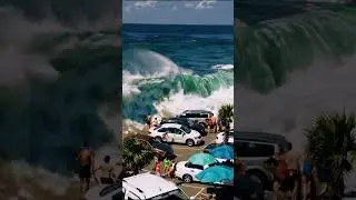 Beach Panic: Tsunami Erupts on a Perfect Summer Day