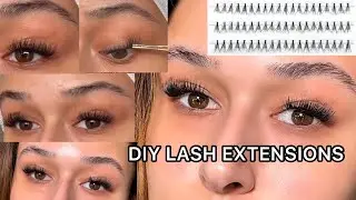 DIY LASH EXTENSIONS AT HOME| HOW TO APPLY & REMOVE LASH CLUSTERS
