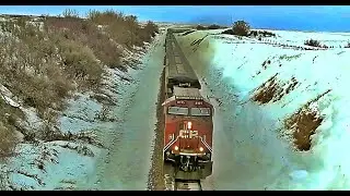 -23C!  Fast GE AC4400CWM ES44AC EMD SD70ACe SD40-2 Across The CPKC Mainline Canada