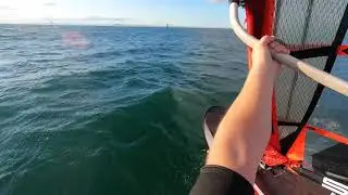 Windsurfing blasting on 8.6 and Fanatic Falcon