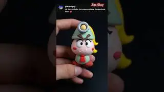 Paper mario the thousand year door-goombella  #mario #goombella #clay #art #diy #short